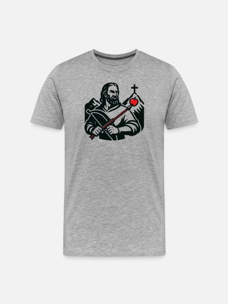 Legendary figure of Switzerland - Men's Premium Organic T-Shirt - heather grey