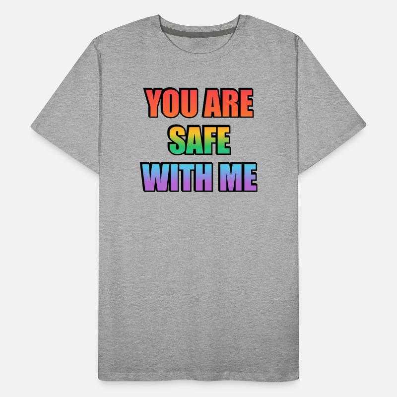 Tu es en sécurité avec moi, gradient T-shirt bio Premium Homme