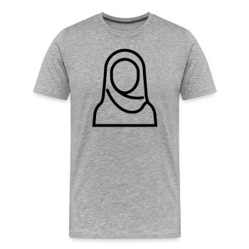 Muslim woman - Men's Premium Organic T-Shirt - heather grey - Front - Damien (186cm)