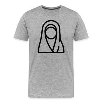 Muslim woman - Men's Premium Organic T-Shirt - heather grey - Front - Damien (186cm)