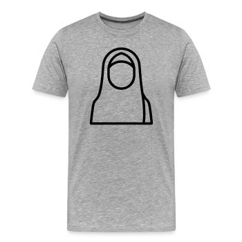 Muslim woman - Men's Premium Organic T-Shirt - heather grey - Front - Damien (186cm)
