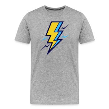 Yellow and Blue Ray - Men's Premium Organic T-Shirt - heather grey - Front - Damien (186cm)