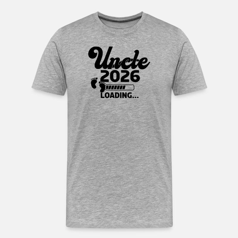 Uncle 2026 Loading - Männer Premium Bio T-Shirt - Grau meliert