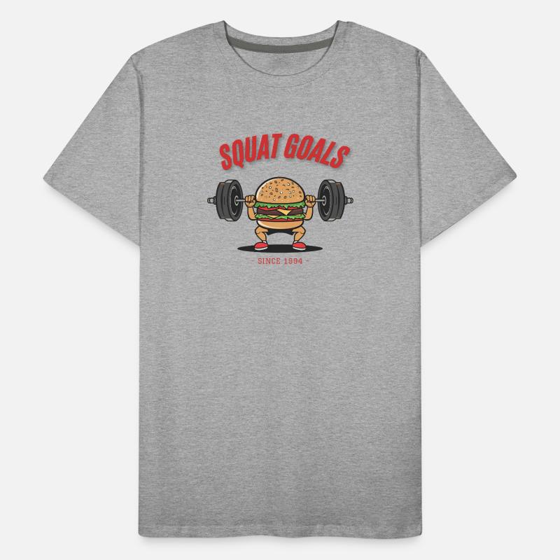 Burger squat – Objectifs de squat depuis 1994 T-shirt bio Premium Homme