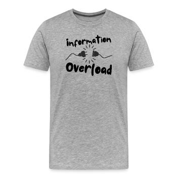 Information surcharge courant de prise - T-shirt bio Premium Homme - gris chiné - Devant - Damien (186cm)