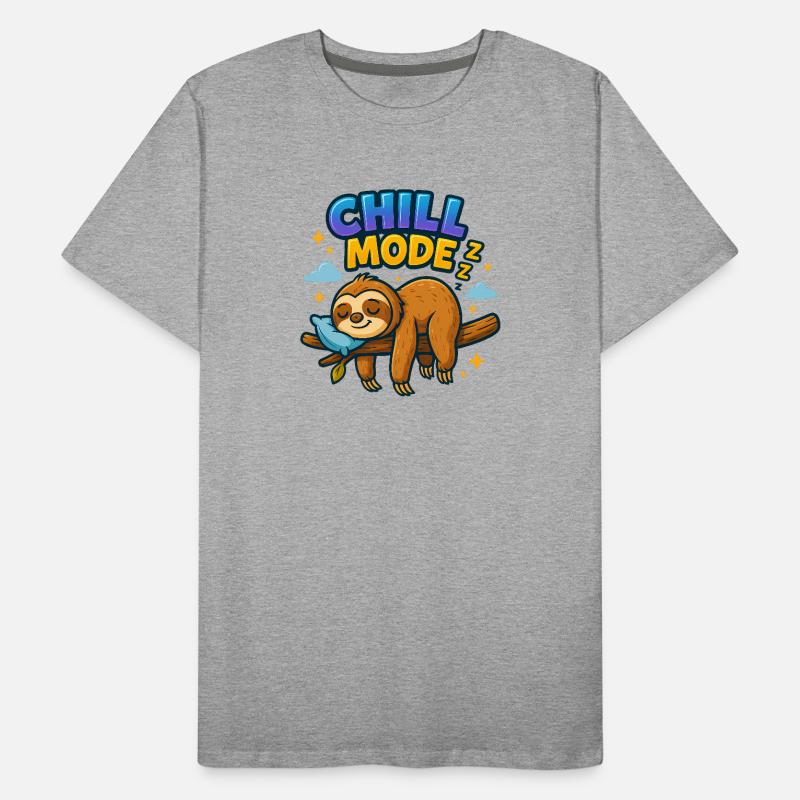 Chill Mode – Funny Sloth Cartoon Men's Premium Organic T-Shirt