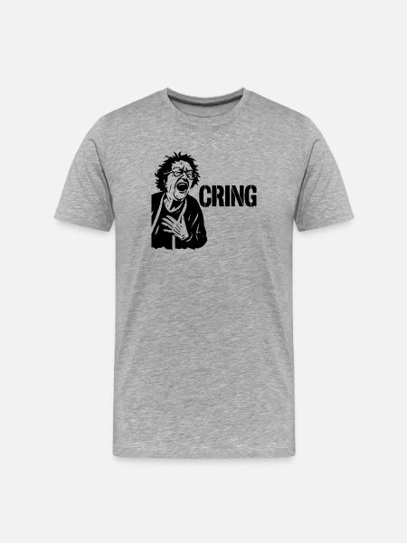 Cring Oma - Männer Premium Bio T-Shirt - Grau meliert
