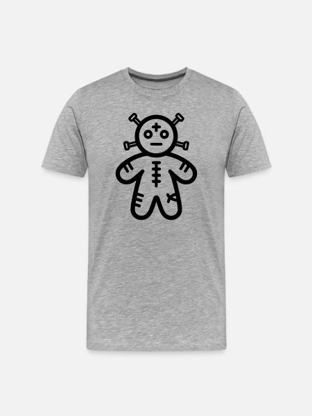 Voodoo Doll - Men's Premium Organic T-Shirt - heather grey