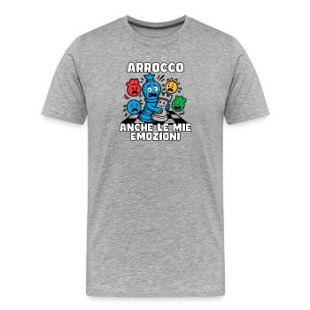 Emotionale Rochade im Notfall - Männer Premium Bio T-Shirt - Grau meliert - Vorne - Damien (186cm)