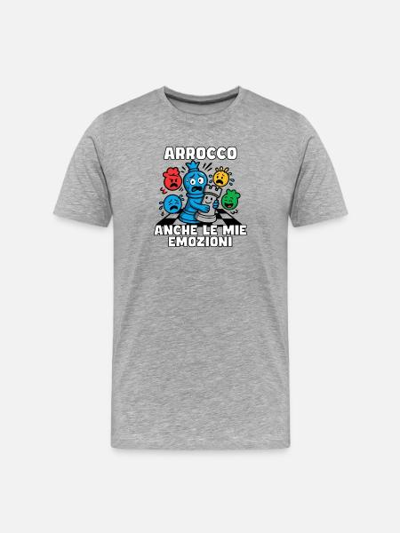 Emotionale Rochade im Notfall - Männer Premium Bio T-Shirt - Grau meliert