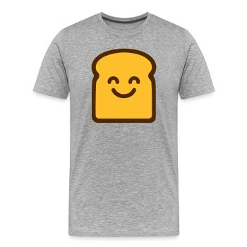 Cute Toast - Männer Premium Bio T-Shirt - Grau meliert - Vorne - Damien (186cm)