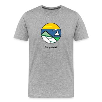 Blutrünstiges Korsika - Männer Premium Bio T-Shirt - Grau meliert - Vorne - Damien (186cm)