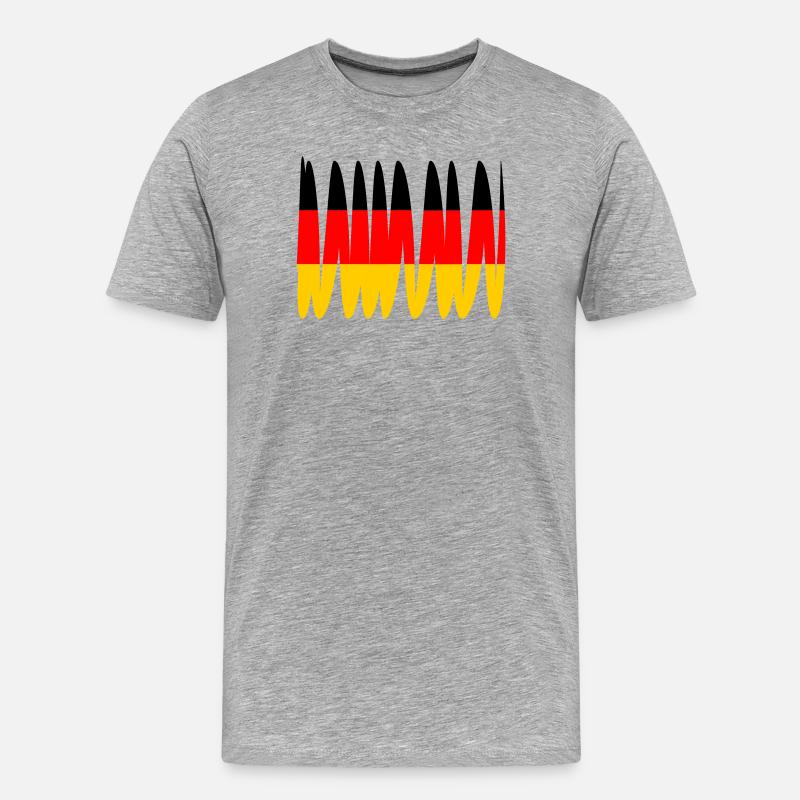 Deutschland Flagge - Männer Premium Bio T-Shirt - Grau meliert