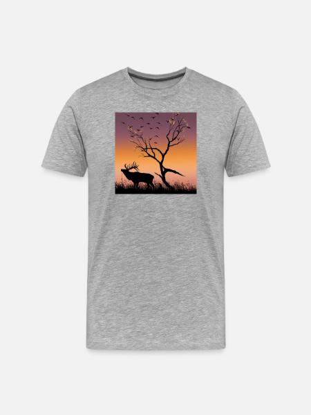 Sunset Nature - Men's Premium Organic T-Shirt - heather grey