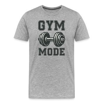 Gym Fashion - Men's Premium Organic T-Shirt - heather grey - Front - Damien (186cm)