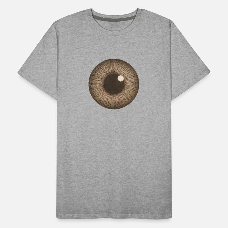 Iris brun gros plan T-shirt bio Premium Homme