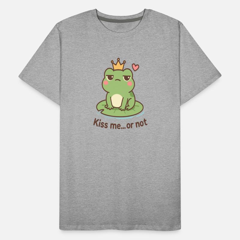 Kussfrosch König – Küss mich oder nicht Männer Premium Bio T-Shirt