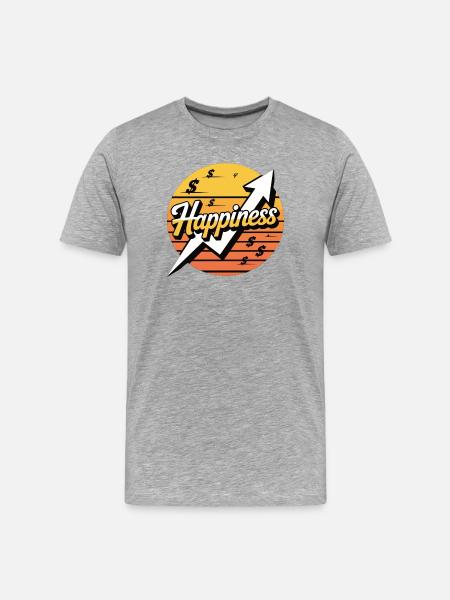 Happiness Upward Course Design - Men's Premium Organic T-Shirt - heather grey
