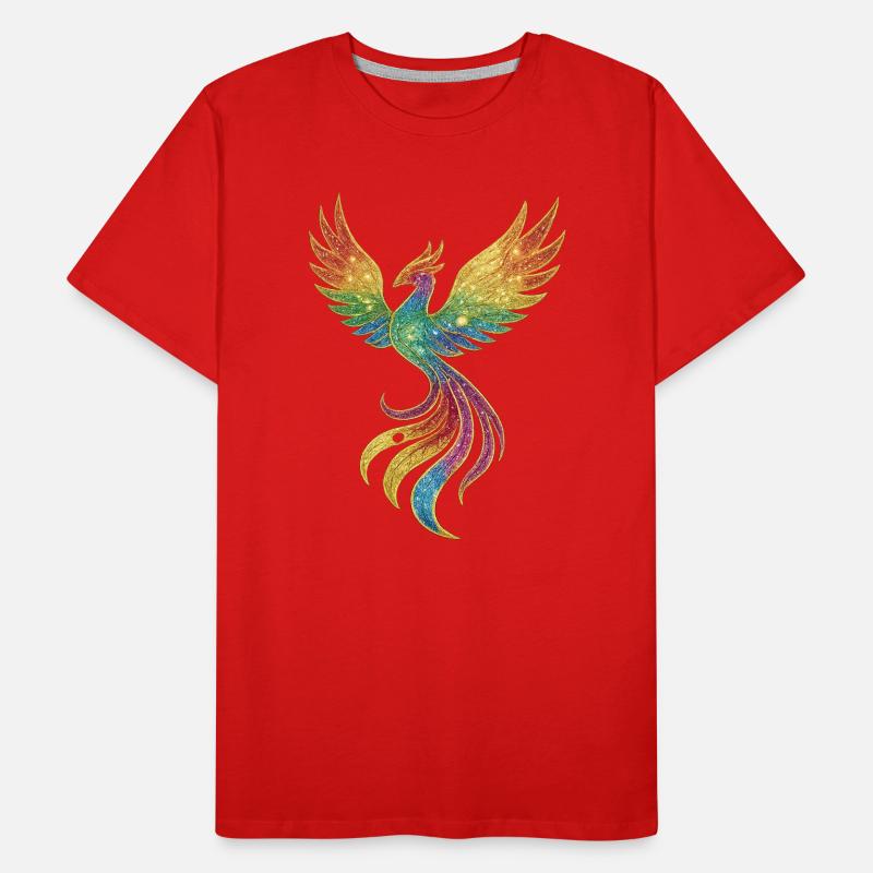 Rainbow Phoenix Spark Splendor Men's Premium Organic T-Shirt