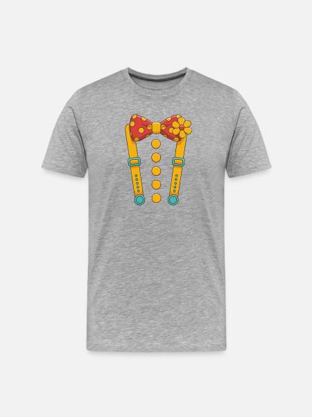Funny Clown Costume Design - Men's Premium Organic T-Shirt - heather grey