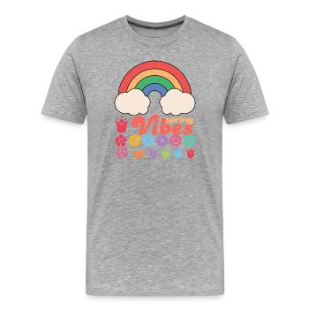 Spring vibes - Men's Premium Organic T-Shirt - heather grey - Front - Damien (186cm)