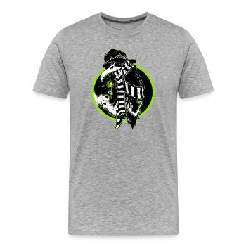 Raven - Men's Premium Organic T-Shirt - heather grey - Front - Damien (186cm)