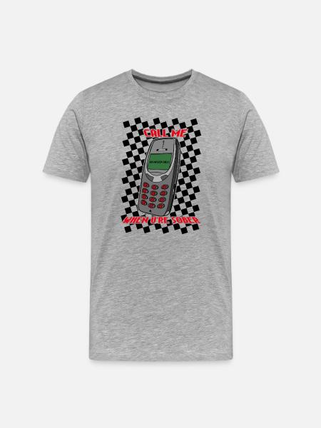 Call Me When U're Sober - Männer Premium Bio T-Shirt - Grau meliert