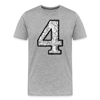 Quatre scratchs grunge design - T-shirt bio Premium Homme - gris chiné - Devant - Damien (186cm)