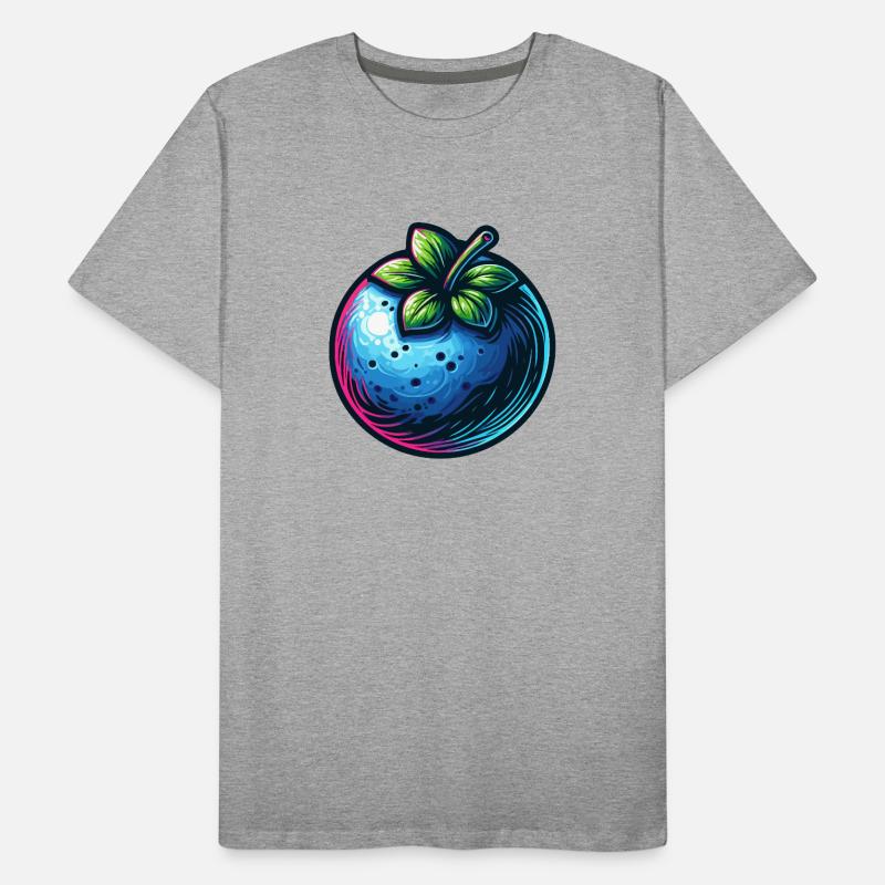 Baie Bleue Néon et Feuillage T-shirt bio Premium Homme