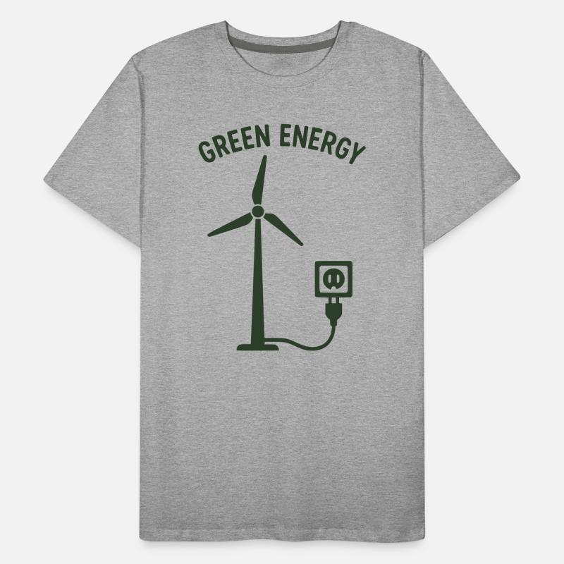 Green Energy Wind Power Socket Men's Premium Organic T-Shirt