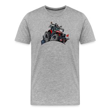 1399-RODE_TREKKER - T-shirt bio Premium Homme - gris chiné - Devant - Damien (186cm)