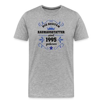 Interior Decorator Birthday Vintage 1995 Decorator - Men's Premium Organic T-Shirt - heather grey - Front - Damien (186cm)