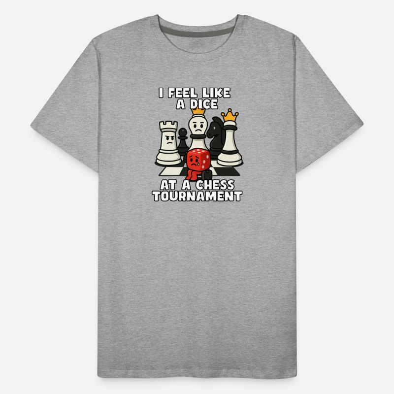 Ein Würfel bei einem Schachturnier Männer Premium Bio T-Shirt