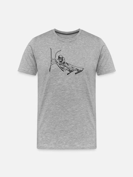 Alpine skiing - Men's Premium Organic T-Shirt - heather grey
