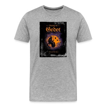 En attendant Godot - T-shirt bio Premium Homme - gris chiné - Devant - Damien (186cm)