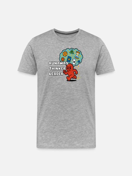 Runaway Thinker Leader - Men's Premium Organic T-Shirt - heather grey