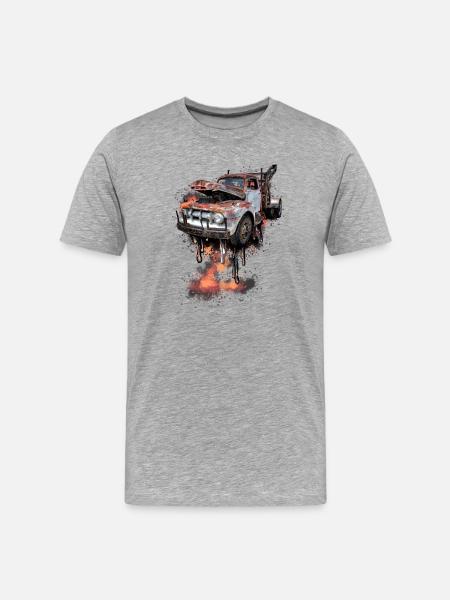 Rusted Truck Splash - Men's Premium Organic T-Shirt - heather grey