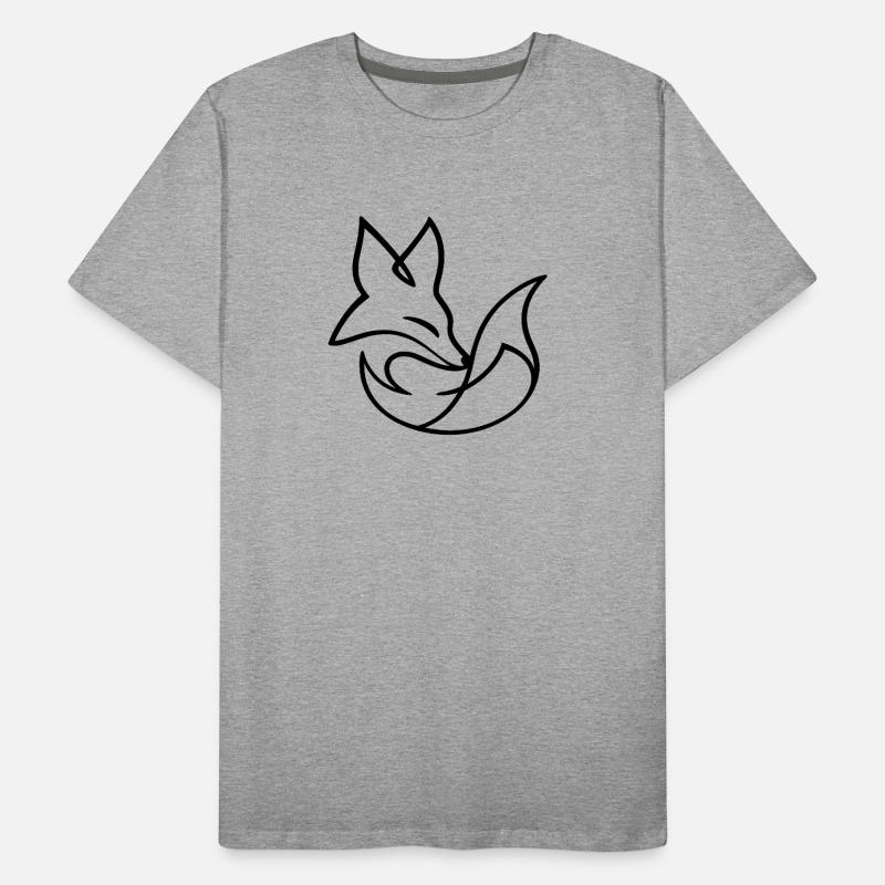 One_Line_Fuchs Männer Premium Bio T-Shirt