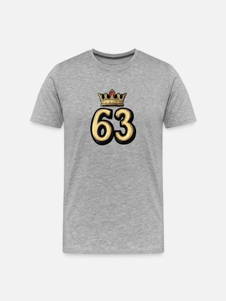 63 Number Krone - Men's Premium Organic T-Shirt - heather grey