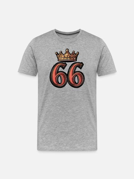 66 Number Krone - Men's Premium Organic T-Shirt - heather grey