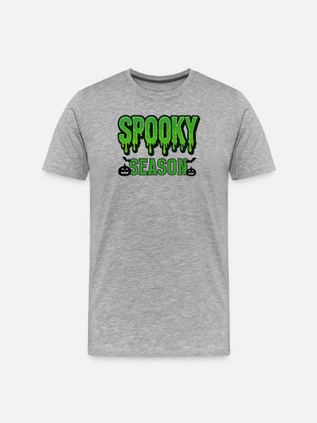 Illustration de saison effrayante - T-shirt bio Premium Homme - gris chiné