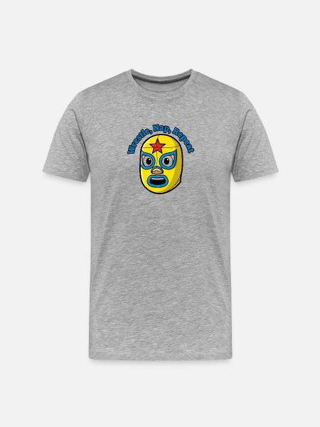 Wrestling Mask Wrestle, Nap Repeat - Men's Premium Organic T-Shirt - heather grey