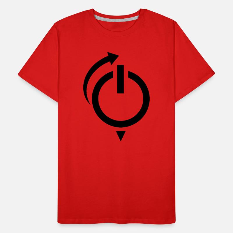 Logo de redémarrage du bouton d’alimentation T-shirt bio Premium Homme