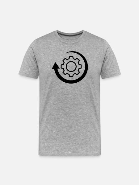 Rotation Wheel Logo Image - Men's Premium Organic T-Shirt - heather grey