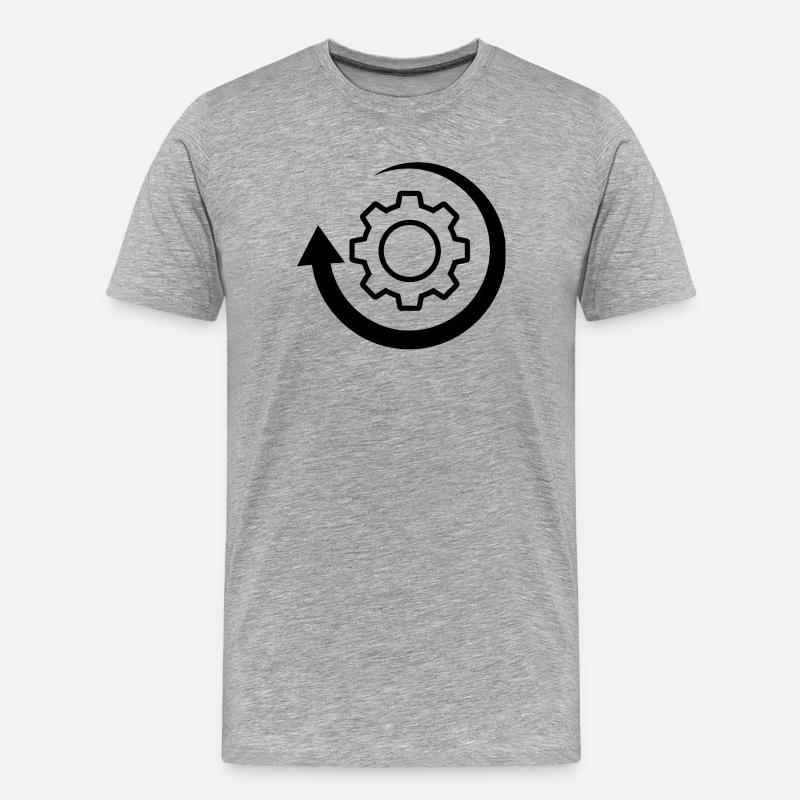 Image du logo de la roue de rotation - T-shirt bio Premium Homme - gris chiné