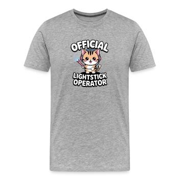K-Pop Fan Lightstick Korea - Men's Premium Organic T-Shirt - heather grey - Front - Damien (186cm)