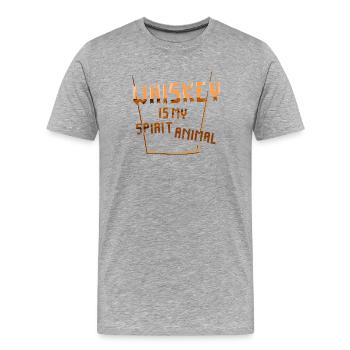 Whiskey Saying Whiskey Drinker Whiskey Lovers - T-shirt bio Premium Homme - gris chiné - Devant - Damien (186cm)