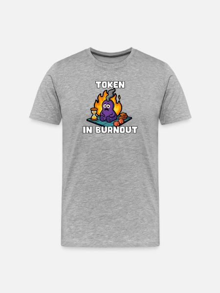 Token burnout - Men's Premium Organic T-Shirt - heather grey