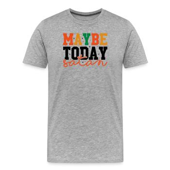 Colorful Letter Pattern Dots - Men's Premium Organic T-Shirt - heather grey - Front - Damien (186cm)