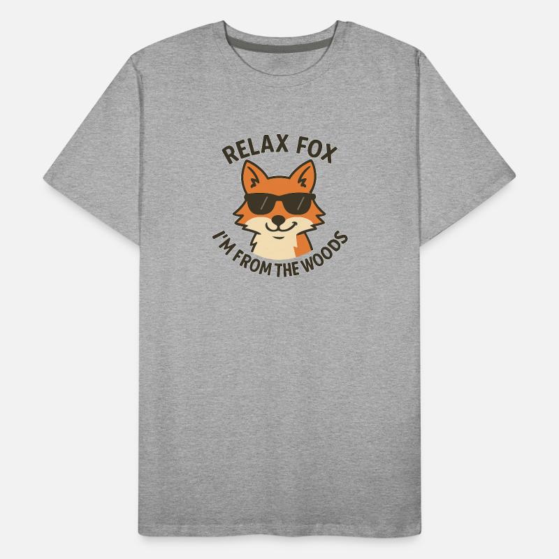 Relax Fox aus den Wäldern Männer Premium Bio T-Shirt